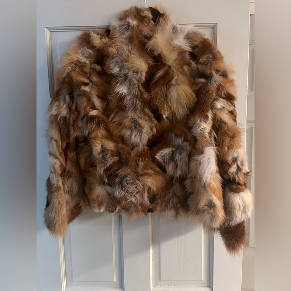 ZADIG & VOLTAIRE Liam Deluxe Real Fox Fur Patchwork Jacket In Beige - Picture 2 of 10